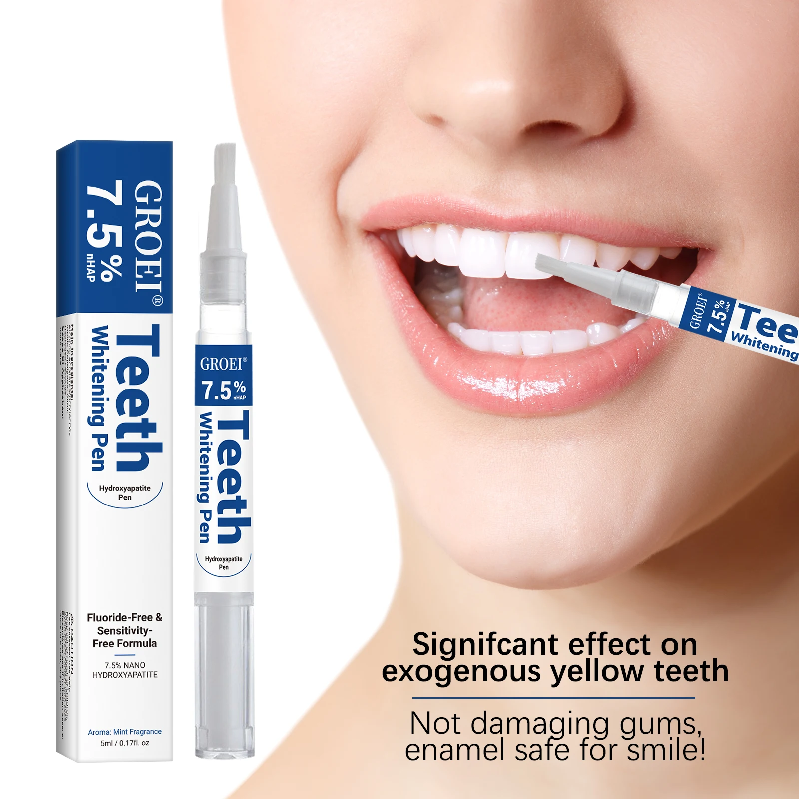 Teeth Whitening Hydrogen Peroxide - Гидроксипатитовая ручка для отбеливания зубов, ослепительная