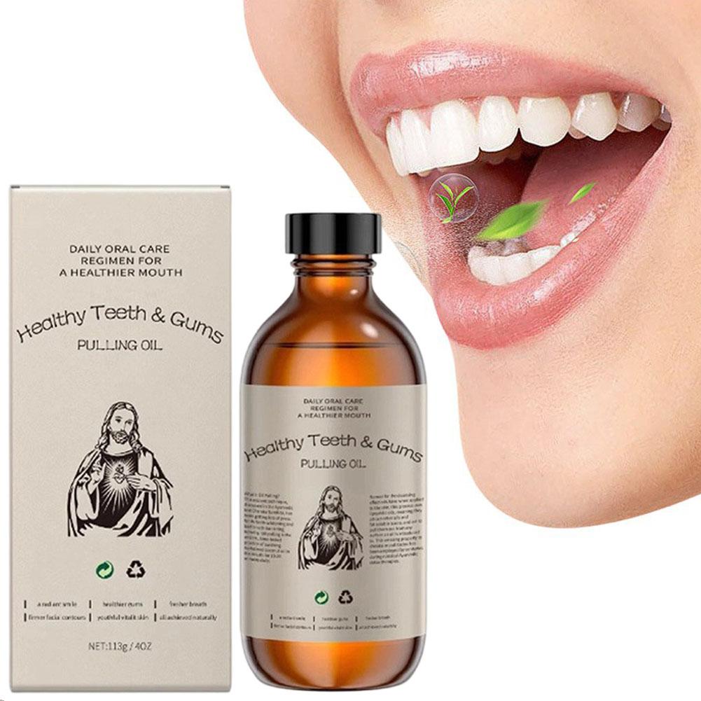 Teeth Whitening Oil Pulling - Безалкогольное кокосово-мятное масло для полоскания рта,