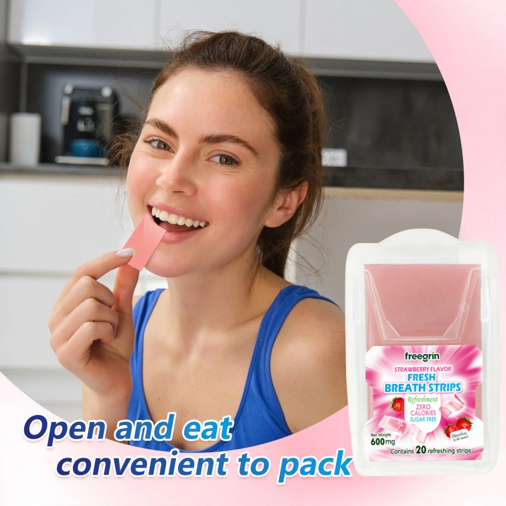 Teeth Whitening In Office - Освежитель дыхания, крутые клубничные и мятные