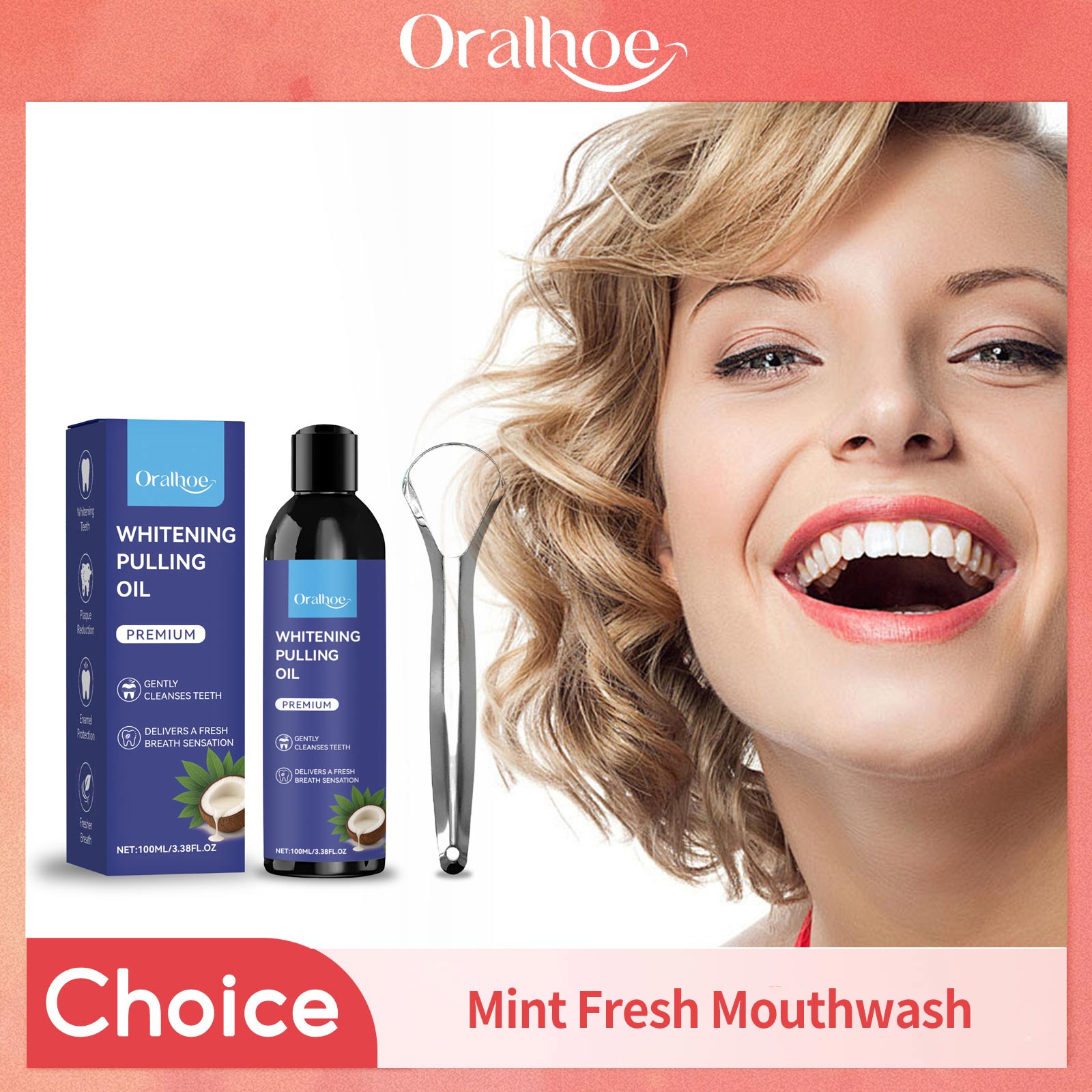 Масло для вытягивания кокоса с – обзор и цена Teeth Whitening Oil Pulling