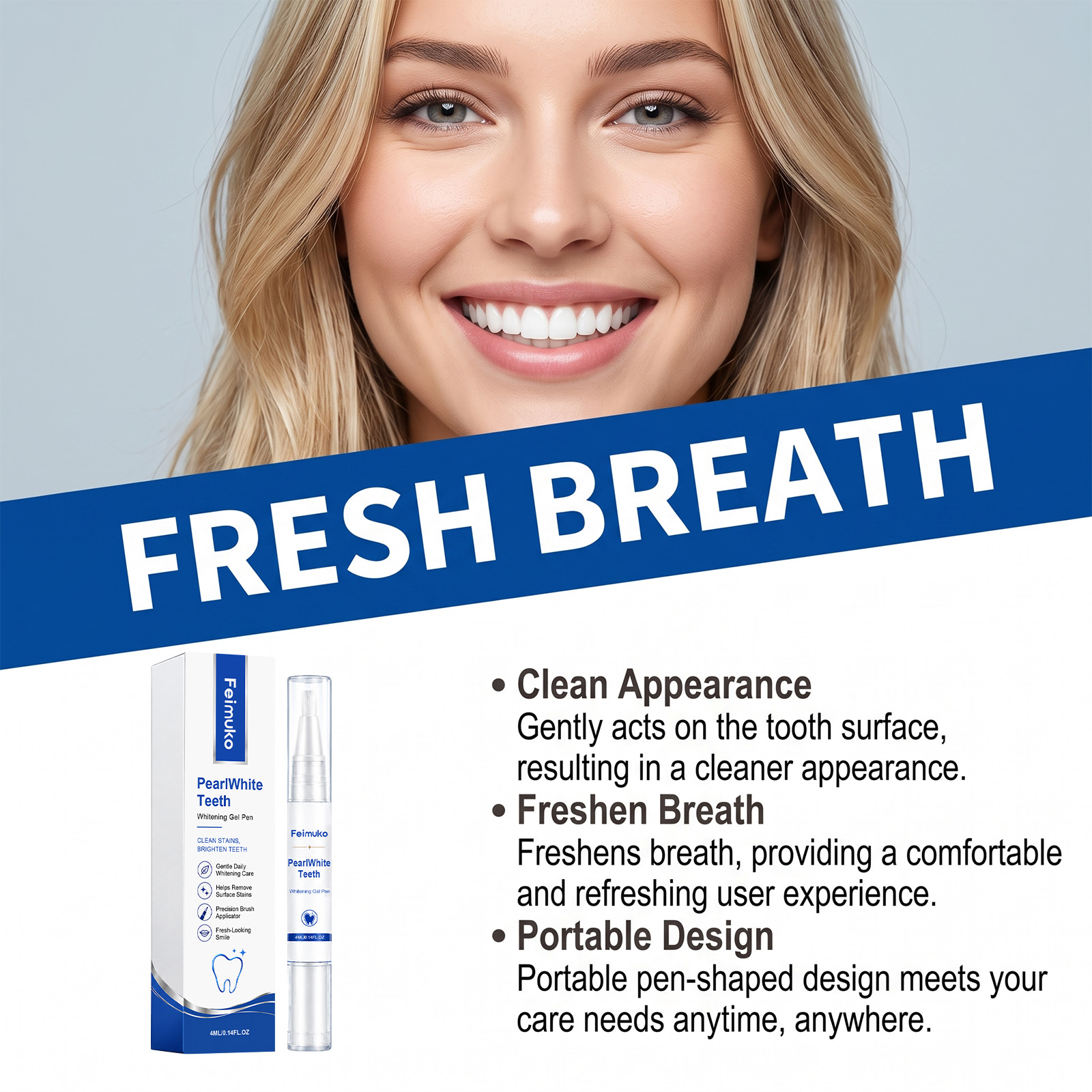 Портативный гель-карандаш для  – обзор и цена Teeth Whitening Hydrogen Peroxide
