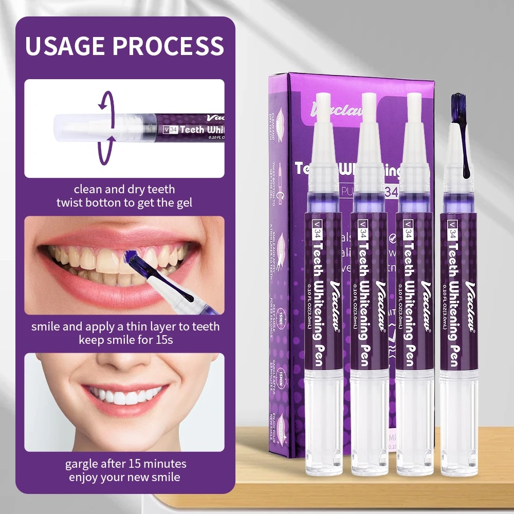 Vaclav V34 Фиолетовая гелевая  – обзор и цена Teeth Whitening Essence